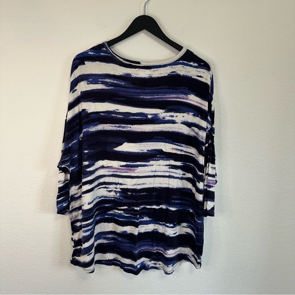 Sunday Women’s 1X Stripe Top – Black/Blue/White - Picture 4 of 4